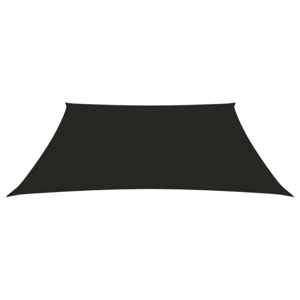 Toldo de vela HDPE negro 160 g/m² 3/4x2 m