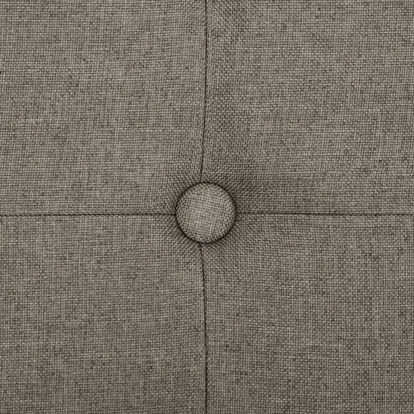 Banco de almacenamiento plegable lino sintético gris taupe