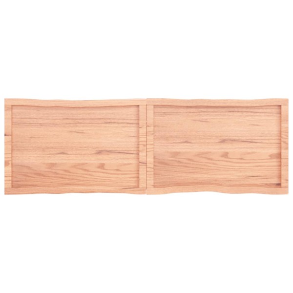 Tablero mesa madera tratada borde natural marrón 160x50x(2-6)cm