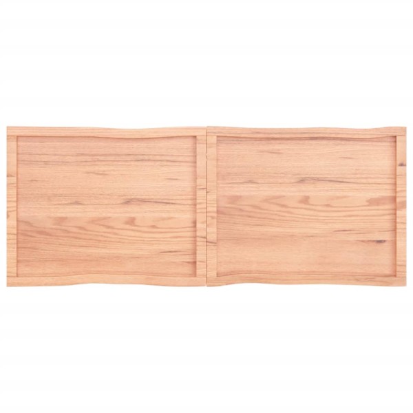 Tablero mesa madera tratada borde natural marrón 160x60x(2-6)cm