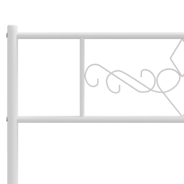 Estructura cama metal con cabecero y pie cama blanco 183x213 cm