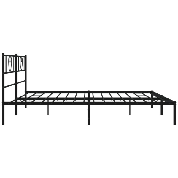 Estructura de cama con cabecero metal negro 193x203 cm