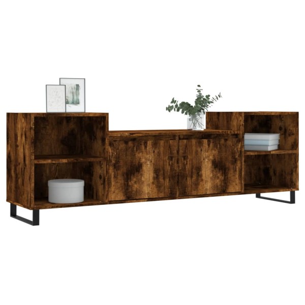 Mueble para TV madera contrachapada roble ahumado 160x35x55 cm