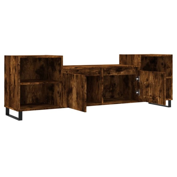 Mueble para TV madera contrachapada roble ahumado 160x35x55 cm