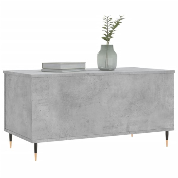 Mesa de centro madera contrachapada gris hormigón 90x44,5x45 cm