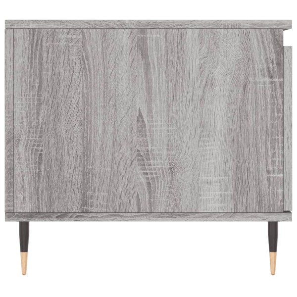 Mesa de centro madera contrachapada gris Sonoma 100x50x45 cm