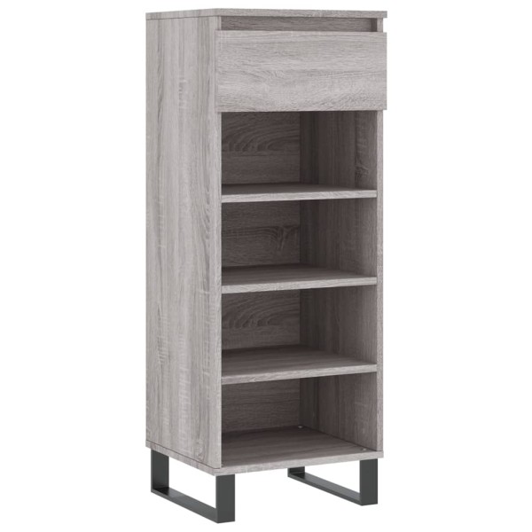 Mueble zapatero madera contrachapada gris Sonoma 40x36x105 cm