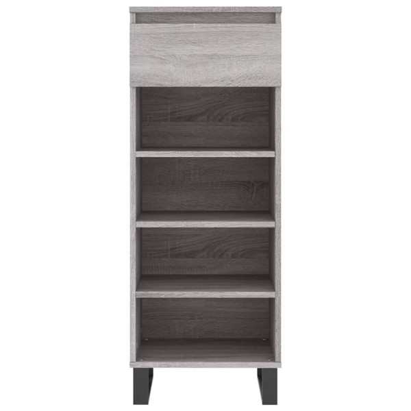 Mueble zapatero madera contrachapada gris Sonoma 40x36x105 cm