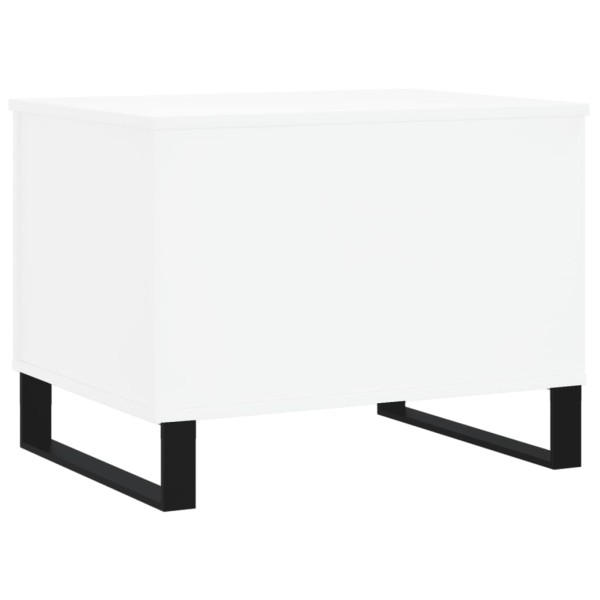 Mesa de centro madera contrachapada blanco 60x44,5x45 cm