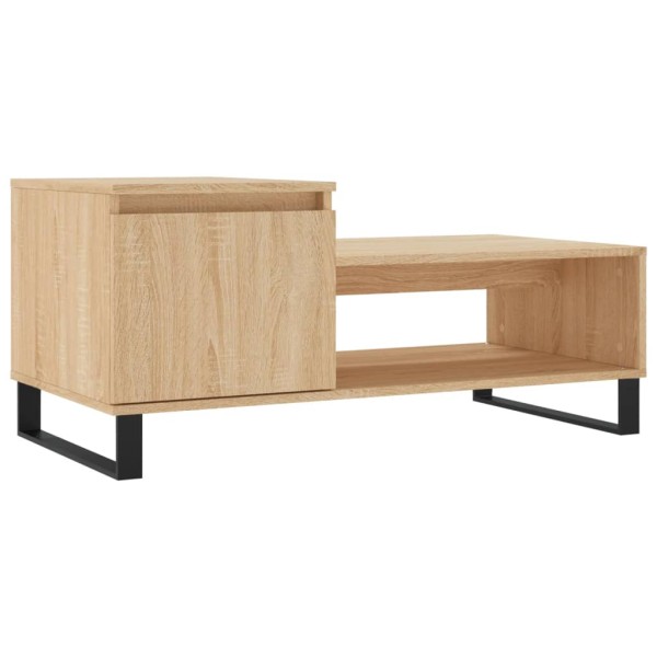 Mesa de centro madera contrachapada roble Sonoma 100x50x45 cm