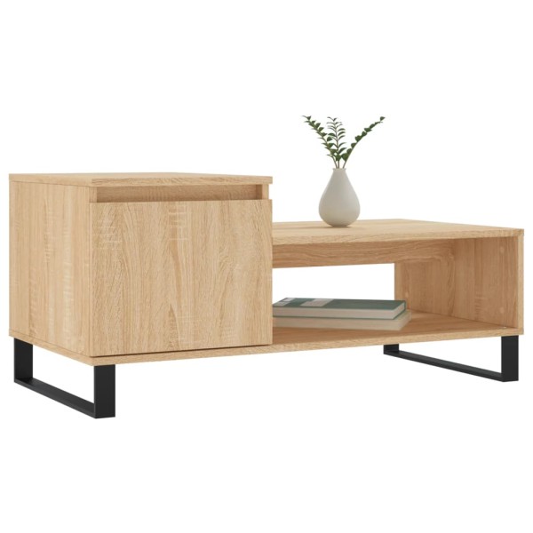 Mesa de centro madera contrachapada roble Sonoma 100x50x45 cm