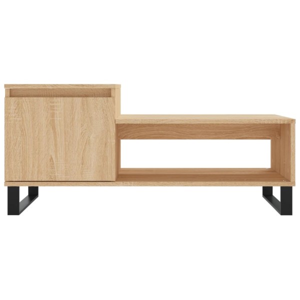 Mesa de centro madera contrachapada roble Sonoma 100x50x45 cm