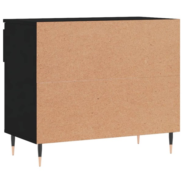 Mueble zapatero madera contrachapada negro 70x36x60 cm