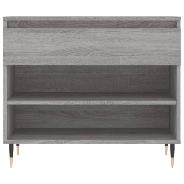 Mueble zapatero madera contrachapada gris Sonoma 70x36x60 cm