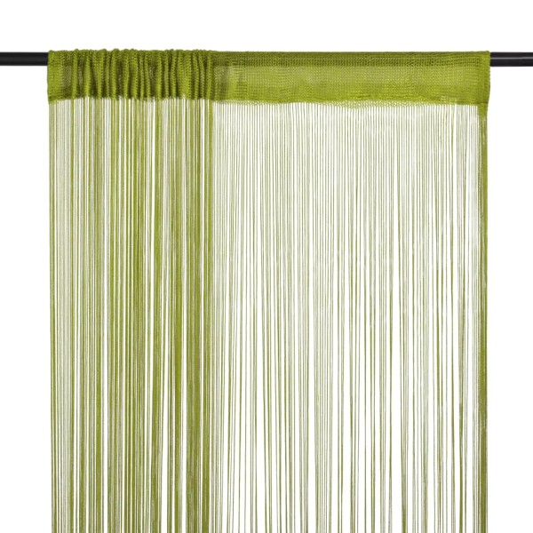 Cortinas de flecos 2 piezas 100x250 cm verde