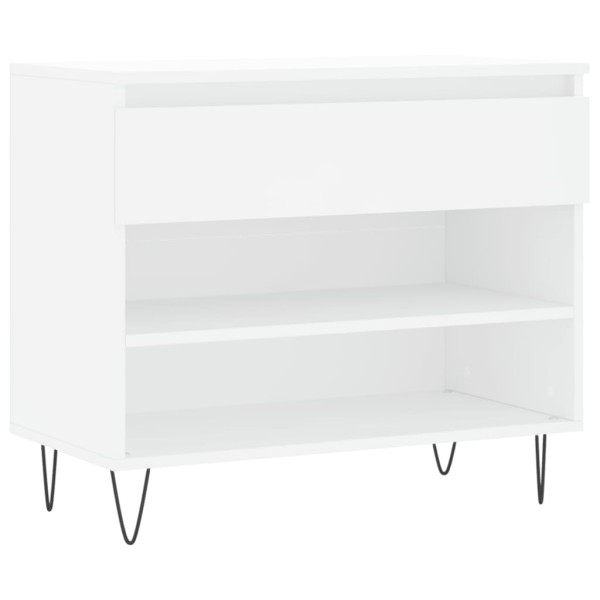 Mueble zapatero madera contrachapada blanco 70x36x60 cm