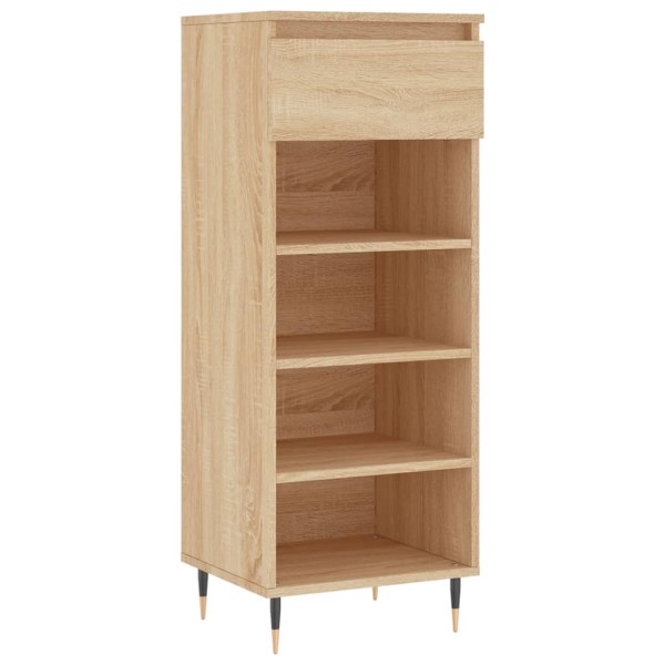 Mueble zapatero madera contrachapada roble Sonoma 40x36x105 cm