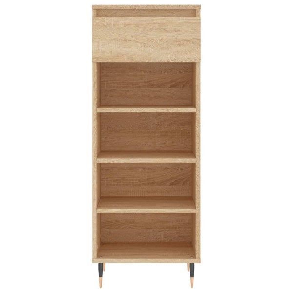 Mueble zapatero madera contrachapada roble Sonoma 40x36x105 cm