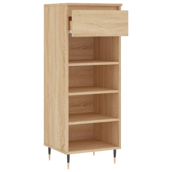 Mueble zapatero madera contrachapada roble Sonoma 40x36x105 cm