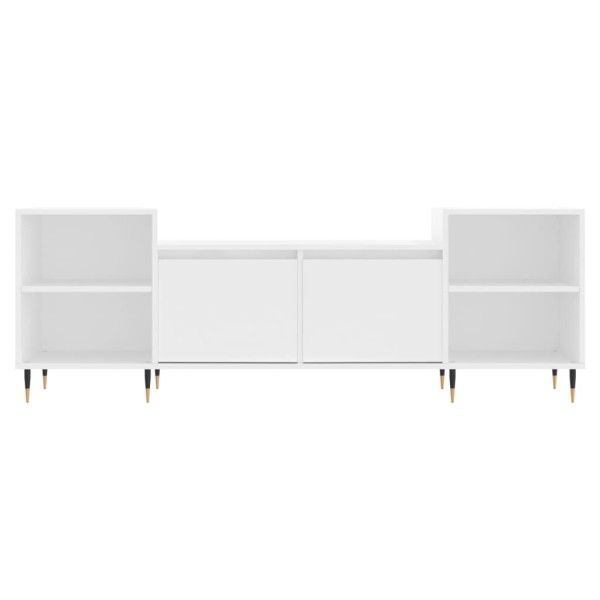 Mueble para TV madera contrachapada blanco 160x35x55 cm