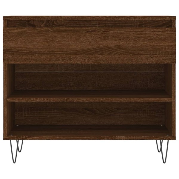 Mueble zapatero madera contrachapada roble marrón 70x36x60 cm