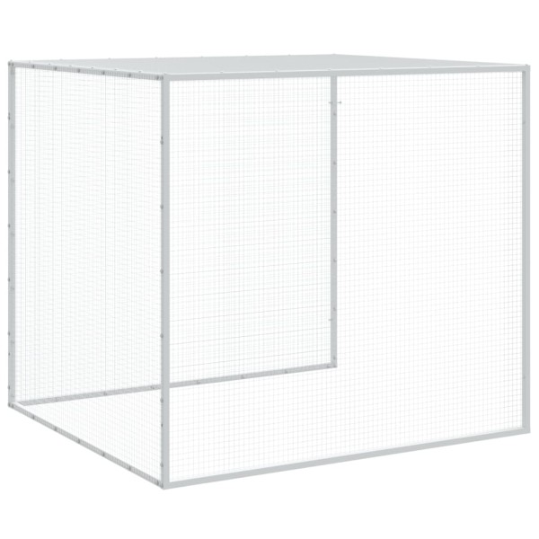 Gallinero con techo acero galvanizado gris claro 1003x98x90 cm