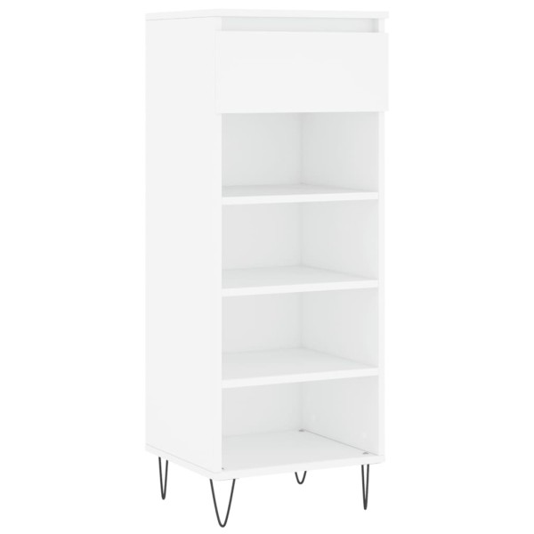 Mueble zapatero madera contrachapada blanco 40x36x105 cm