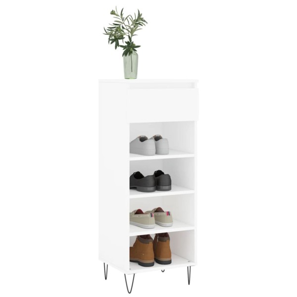 Mueble zapatero madera contrachapada blanco 40x36x105 cm