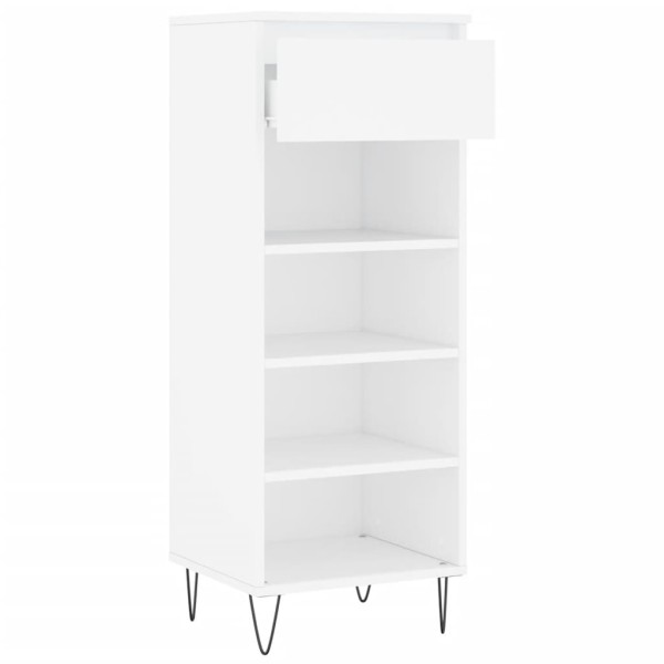 Mueble zapatero madera contrachapada blanco 40x36x105 cm