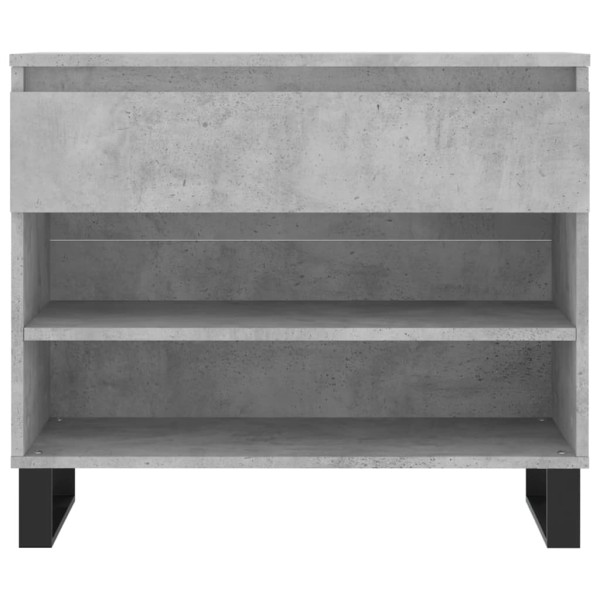 Mueble zapatero madera contrachapada gris hormigón 70x36x60 cm