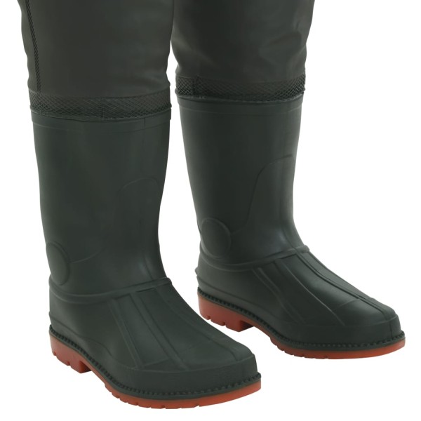 Vadeador con botas verde talla 40