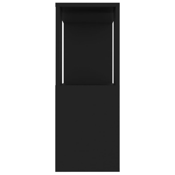 Mueble para TV madera contrachapada negro 80x24x63 cm