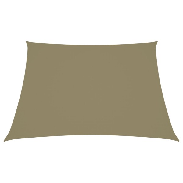 Toldo de vela cuadrado tela Oxford beige 4x4 m