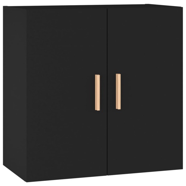 Armario de pared madera contrachapada negro 60x30x60 cm