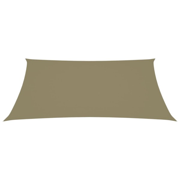 Toldo de vela rectangular tela Oxford beige 2x3 m