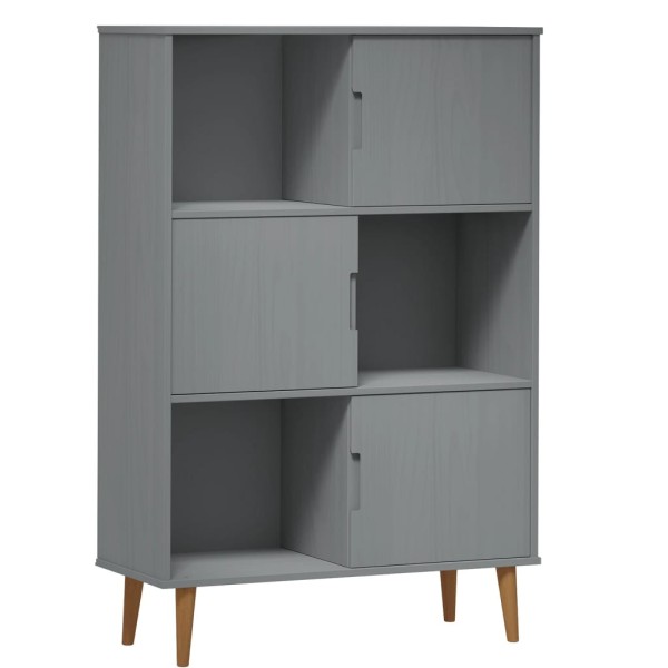 Librería MOLDE madera maciza de pino marrón 90x35x133,5 cm