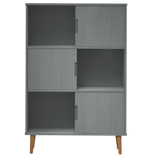 Librería MOLDE madera maciza de pino marrón 90x35x133,5 cm