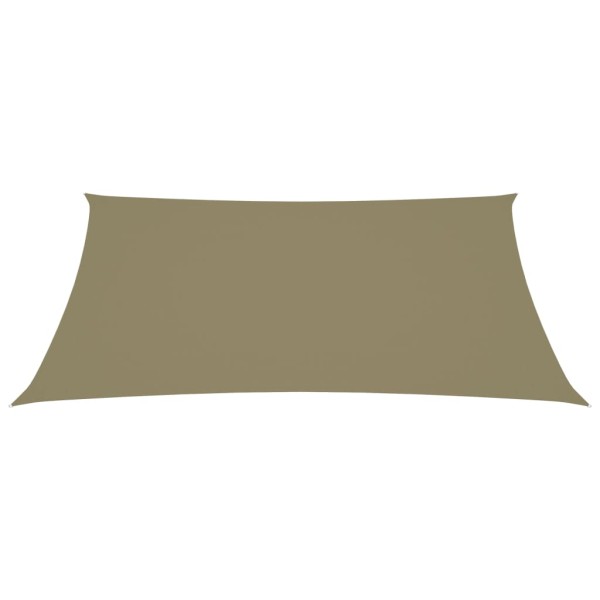 Toldo de vela rectangular tela Oxford beige 2,5x4,5 m