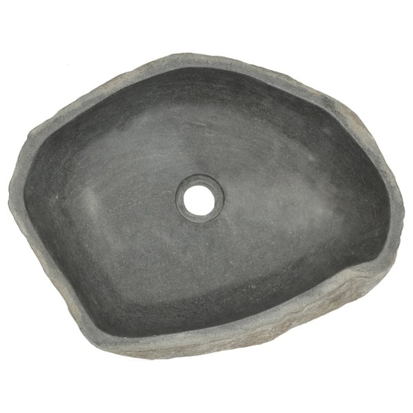 Lavabo de piedra de río ovalado 45-53 cm