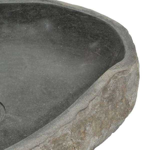 Lavabo de piedra de río ovalado 45-53 cm