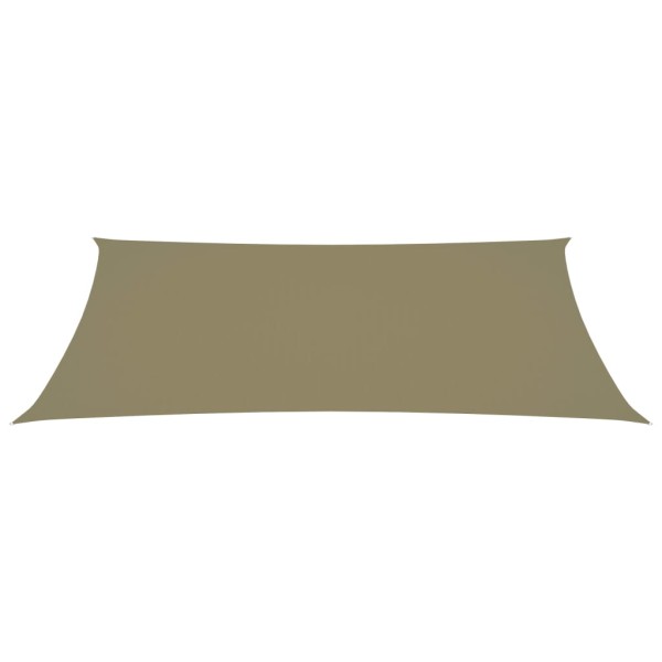 Toldo de vela rectangular tela Oxford beige 3x6 m