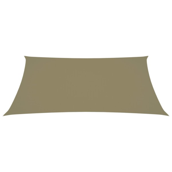 Toldo de vela rectangular tela Oxford beige 5x6 m