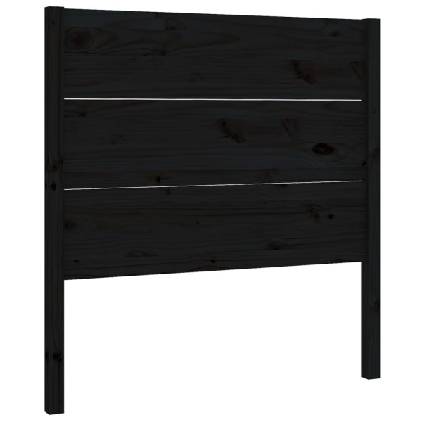 Cabecero madera maciza de pino negro 96x4x100 cm