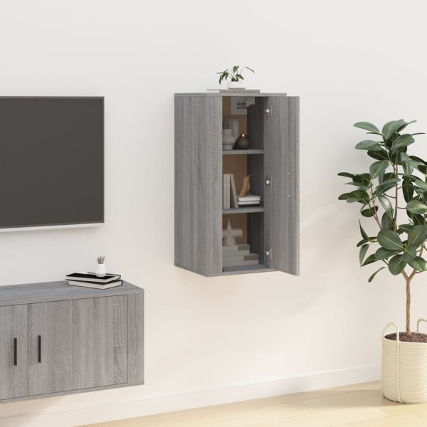 Mueble para TV de pared gris Sonoma 40x34,5x80 cm