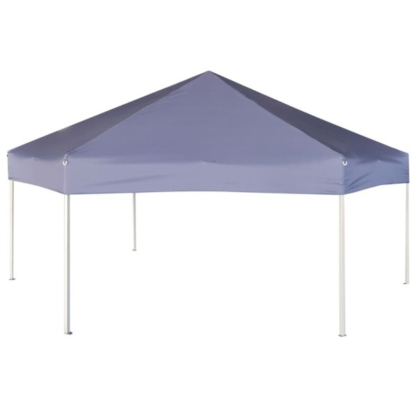 Carpa desplegable hexagonal 6 paredes blanco crema 3,6x3,1m