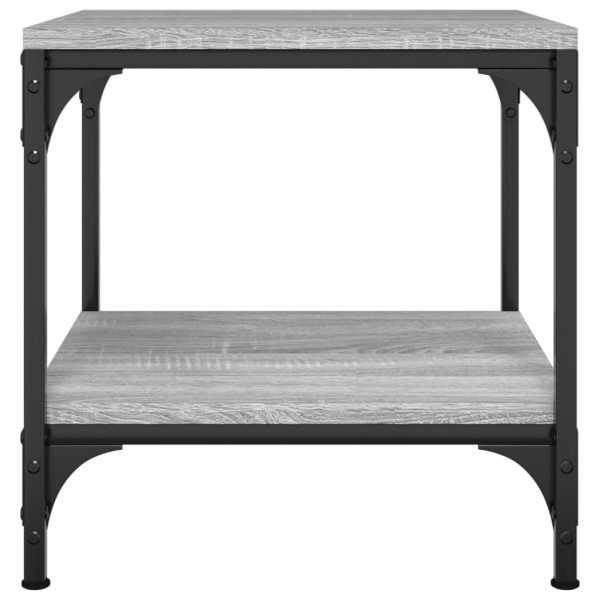 Mesa de centro madera contrachapada gris Sonoma 50x50x40 cm