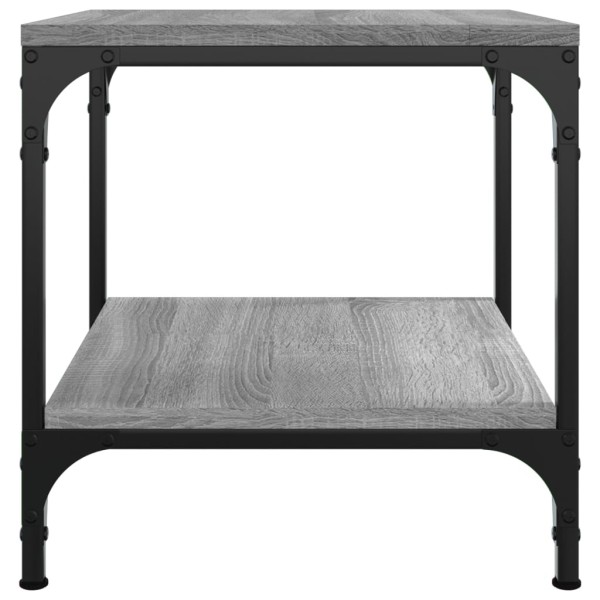 Mesa de centro madera contrachapada gris Sonoma 50x50x40 cm