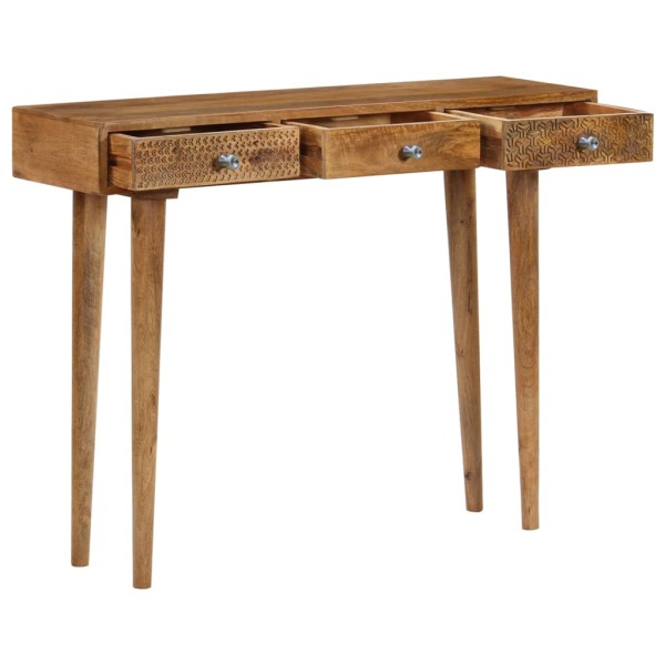 Mesa consola de madera maciza de mango 102x30x79 cm