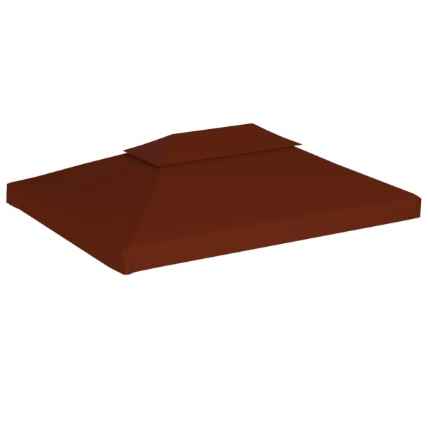 Toldo de cenador 2 niveles terracota 310 g/m² 4x3 m