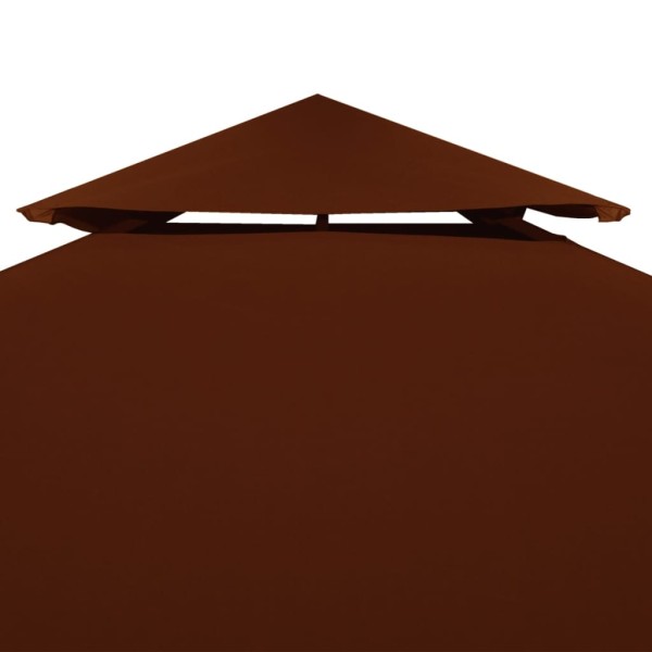 Toldo de cenador 2 niveles terracota 310 g/m² 4x3 m